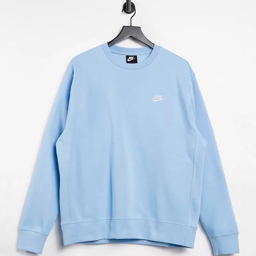Nike Club crew neck sweatshirt in pale blue